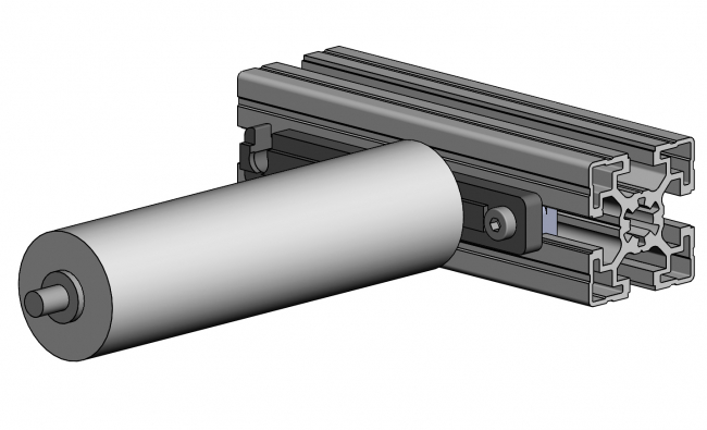 Schwerkrafttragrollen Stahl Rundachse Ø8, Fördertechnik, Logistik Rolle, Fördertechnik, Schwerlastbahn, Förderbahn, Logistik, Intralogistik