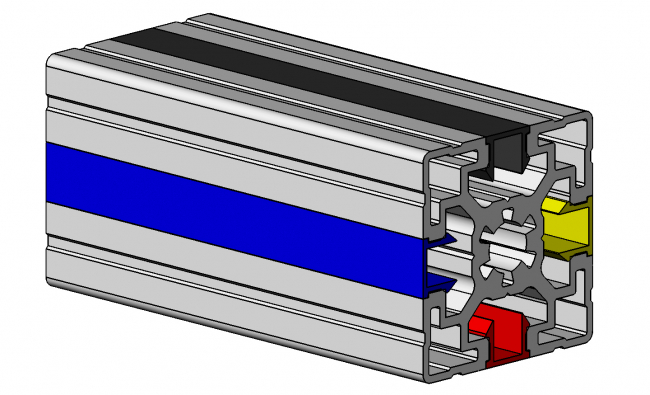 Abdeckprofil für Nut 10, Aluminiumprofil, Systemprofil, Maschinenbauprofil Aluminiumprofil, Systemprofil, Aluprofil, Maschinenbauprofil, Raster 20, Raster 30, Raster 40, Raster 45, Raster 50, Nut 6, Nut 8, Nut 10, Profilzubehör