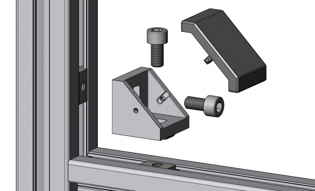 Abdeckkappe für Druckgusswinkel, Schmutzkappe, Deckkappe Abdeckkappe, Deckkappe, Schmutzkappe, Winkel, Eckwinkel, Winkelverbinder, Gusswinkel, Aluwinkel, Verbinder, Verbindungselement