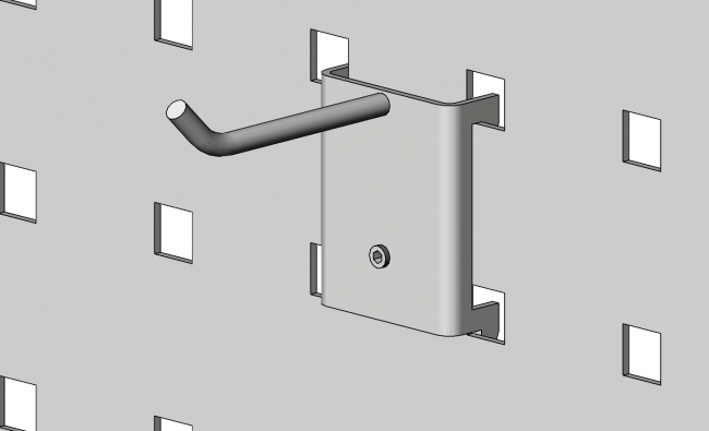Einzelhaken, Haken, Aufhängung, Lochblech Haken, Aufhängung, Lochblech, Zubehör, Einhängen, Aufhängen, Werkzeugmanagement, Lochblech, Lochwand, Einhängewand, Hakenwand, Ordnung am Arbeitsplatz