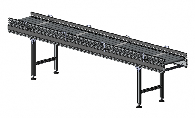 Fördertechnikprofil, Förderband, Rollenförderer, Bandförderer, Z-Förderer, Logistik, Logistikprofil, Förderrollen