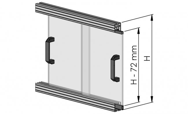 Führungsprofil für Schiebetür, Aluminiumprofil, Systemprofil, Aluprofil Aluminiumprofil, Systemprofil, Aluprofil, Maschinenbauprofil, Raster 30, Nut 8