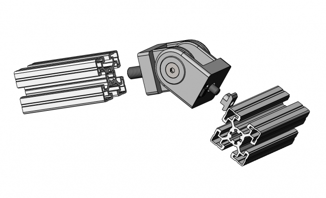 Gelenk 45x45, Winkelverbinder, Stufenlos Winkelverbinder, Gelenke Stufenlos, Gradverbinder, Schrägverbinder, Diagonalverbinder, Diagonalstrebe