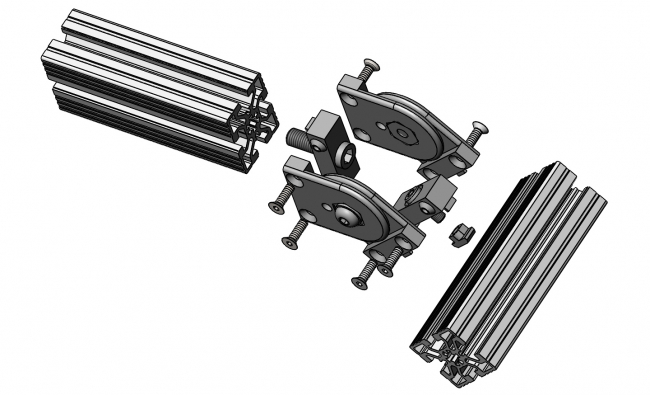 Winkelverbinder, Gelenke Stufenlos, Gradverbinder, Schrägverbinder, Diagonalverbinder, Diagonalstrebe