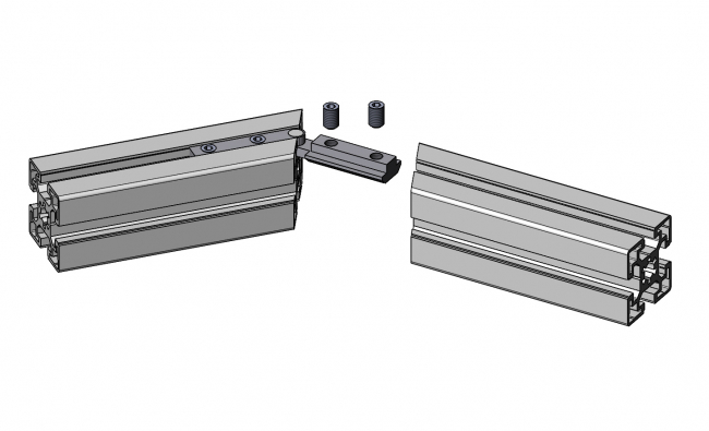 Gelenknutverbinder außen, Scharnier, Winkelverbinder, Nutverbinder Scharnier, Diagonalverbinder, Winkelverbinder, Nutverbinder, Nutwinkel, Nutklemme