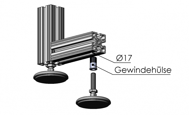 Gewindehülse, Gewinde, Hülse, SS, SSS, Sonderform Gewindehülse, Gewinde, Hülse, SS, SSS, Sonderform