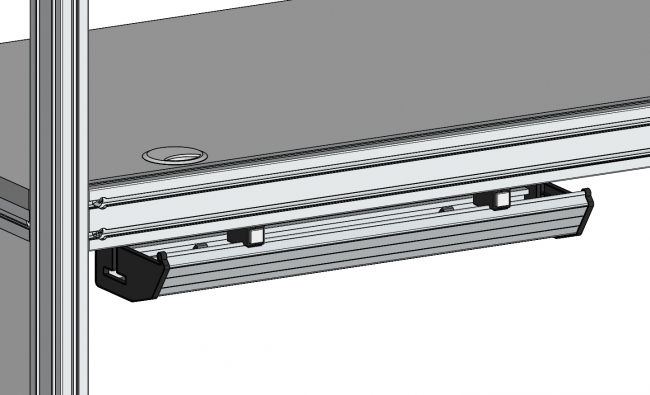 Kabelwannen-Set klappbar eloxiert, Kabelführung, Leitungsführung Kabelmanagement, Kabelführung, Leitungsführung, Klappbar, Modular, Ordnung am Arbeitsplatz, Kabelhalterung, Kabelklemme, Büro, Brüstungskanal, Arbeitsplatz
