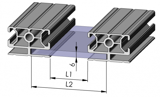 Klemmprofil 2N Nut 8, Einfassprofil, Rahmenprofil, Endprofil, Eckprofil, Aluminiumprofil, Systemprofil, Aluprofil, Maschinenbauprofil, Raster 30, Nut 8