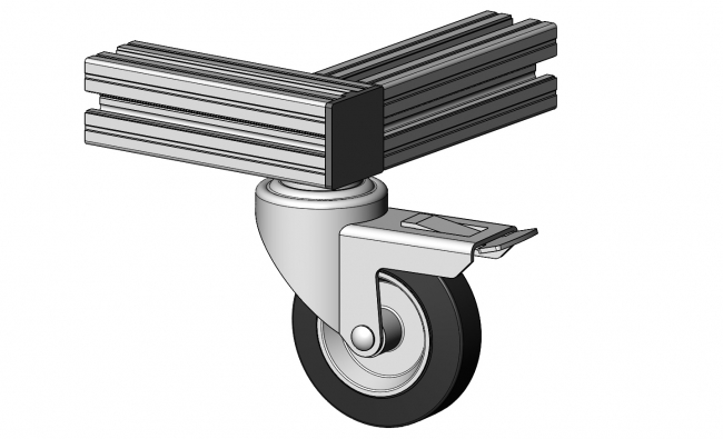 Lenkrolle mit Rückenloch PA, Rad, Reifen, Rolle Lenkrolle, Bockrolle, Feststeller, Rolle, Rückenloch, Rückenplatte, Bodenrollen, Reifen, Transport