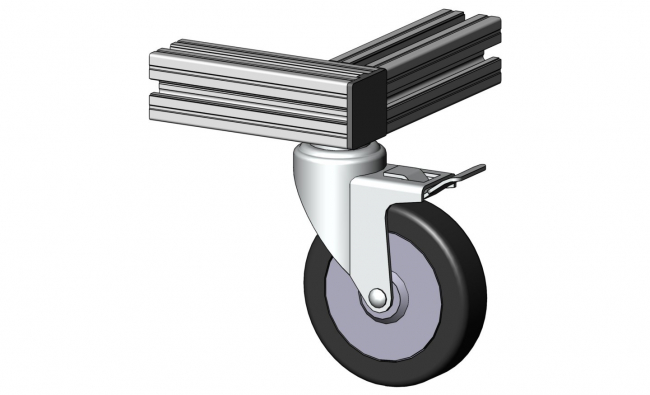 Lenkrolle mit Rückenloch TPE, Rad, Reifen, Rolle Lenkrolle, Bockrolle, Feststeller, Rolle, Rückenloch, Rückenplatte, Bodenrollen, Reifen, Transport