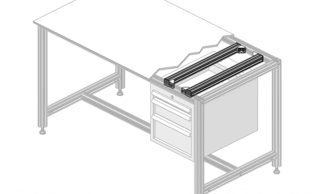 Schubladenschrank, Unterbaukasten, Unterbauschublade, Arbeitsplatz-System, Tisch-Unterbau, Schubladen, Hängeblock, Arbeitsplatz,  Schubladenblock, Schubladenmagazin, Schubladenschrank, Schubladensystem, System, Systeme, Unterbau, Werkzeugschrank
