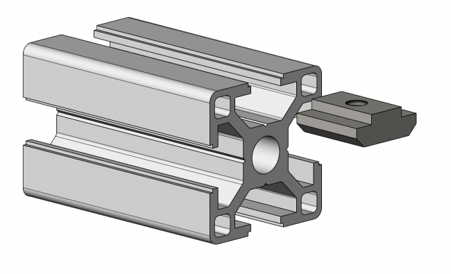 Profiilözubehör, NS, N-Stein, Gewindeplatte, Rhombusstein, Aluprofiltechnik