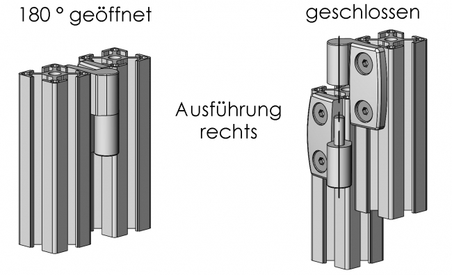 Scharnier verrundet Kunststoff aushängbar, Angel, Gelenk, Beschlag Angel, Gelenk, Beschlag, Drehgelenk, Haspe