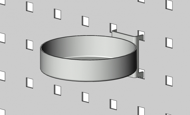 Schraubenwanne, Sammelbehälter, Greifschale Sammelbehälter, Greifschale, Werkzeugmanagement, Lochblech, Lochwand, Einhängewand, Hakenwand, Ordnung am Arbeitsplatz