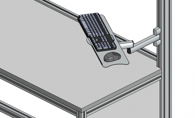 Tastaturhalter, Halterung, Tragarm VESA Adapter, Schwenkarm, Ergolift, Monitor Wandhalterung, Monitor Tischhalterung, TV Lift, Monitorständer, Konferenzraum, Büro, Monitorhalterung Vollbeweglich, Monitor Arm Tischhalterung für Monitore, Bildschirme bis zu 27 Zoll, 8kg Belastbarkeit pro Arm