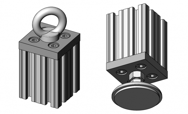 Transport- bzw. Abschlussplatte Quadrat, Transportsicherung, Kopfplatte Transportplatte, Transportsicherung, Kopfplatte, Transportvorrichtung, Ringschraube