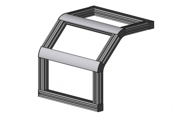 Winkelprofil 45 x 45°, Aluminiumprofil, Systemprofil, Maschinenbauprofil Winkelprofil 45 x 45°, Winkelprofil 45, Winkelprofil, Profil, Grundprofil