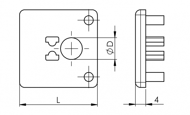 Abdeckkappe für Klemmprofil, Profilzubehör, Aluminiumprofil, Systemprofil Profilzubehör, Aluminiumprofil, Systemprofil, Aluprofil, Maschinenbauprofil, Raster 20, Raster 30, Raster 40, Raster 45, Raster 50, Nut 6, Nut 8, Nut 10