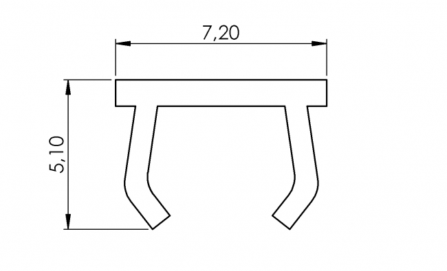 Abdeckprofil für Nut 6, Aluminiumprofil, Systemprofil, Maschinenbauprofil Aluminiumprofil, Systemprofil, Aluprofil, Maschinenbauprofil, Raster 20, Raster 30, Raster 40, Raster 45, Raster 50, Nut 6, Nut 8, Nut 10, Profilzubehör