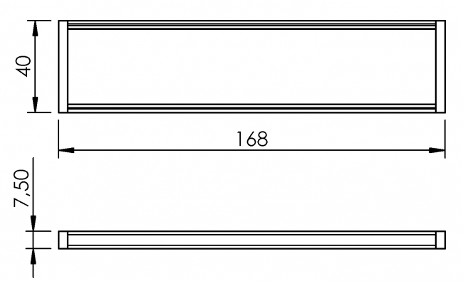 Beschriftungsleiste Aluminium, Schriftfeld, Etikette, Scannerschiene Schriftfeld, Etikette, Beschriftung, Tafel, Anzeige, Scannerschiene, Scanner Schiene, Kenzeichnen, Beschriften, Benennung, Beschriftungsclip, Klemmschiene