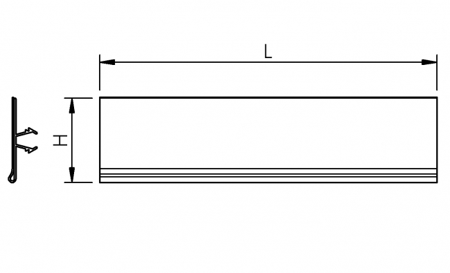 Beschriftungsleiste Kunststoff, Schriftfeld, Etikette, Scannerschiene Schriftfeld, Etikette, Beschriftung, Tafel, Anzeige, Scannerschiene, Scanner Schiene, Kenzeichnen, Beschriften, Benennung, Beschriftungsclip, Klemmschiene