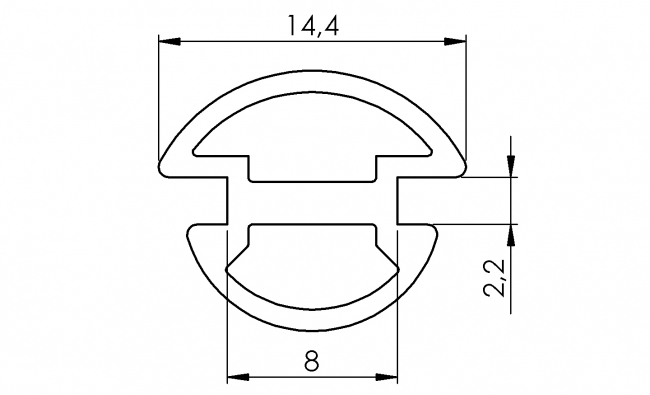 Dichtungsprofil Nut 8, Aluminiumprofil, Systemprofil, Maschinenbauprofil Aluminiumprofil, Systemprofil, Aluprofil, Maschinenbauprofil, Raster 20, Raster 30, Raster 40, Raster 45, Raster 50, Nut 6, Nut 8, Nut 10