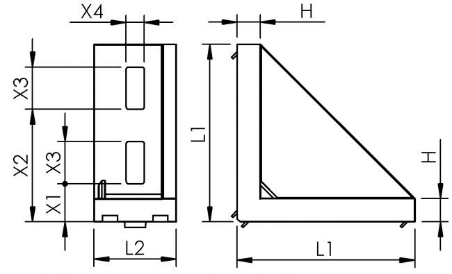 Druckgusswinkel lang, Winkel, Eckwinkel, Winkelverbinder Winkel, Eckwinkel, Winkelverbinder, Gusswinkel, Aluwinkel, Verbinder, Verbindungselement, Knotenelement