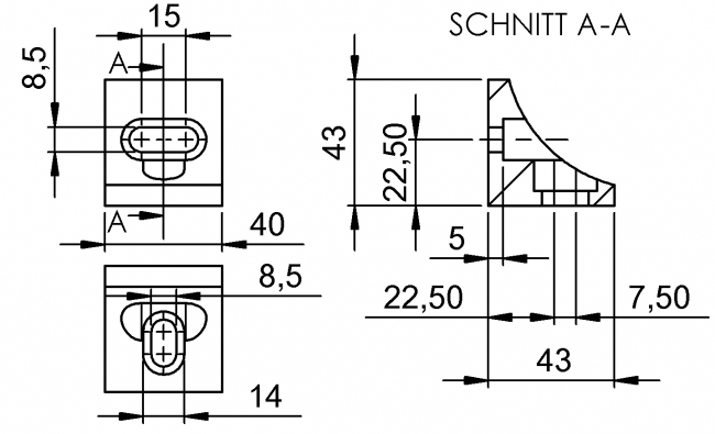 Winkel, Eckwinkel, Winkelverbinder,  Aluwinkel, Verbinder, Verbindungselement, Knotenelement