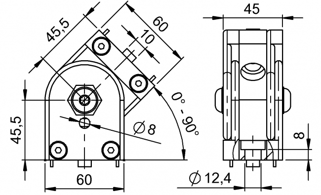 Winkelverbinder, Gelenke Stufenlos, Gradverbinder, Schrägverbinder, Diagonalverbinder, Diagonalstrebe