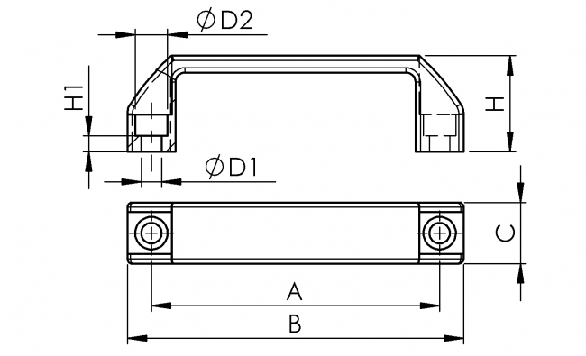 Griff, Sicherheitshandgriff, Maschinenbauordnung, Designhandgriff, Aluminium Profilsystem