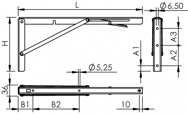 Konsole, Klappe, Scharnier, Stütze, Tragarm, Stütze, Träger, Wandbefestigung, fixierung