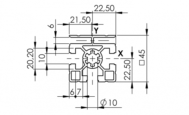 Klemmprofil 2N Nut 10, Einfassprofil, Rahmenprofil Klemmprofil 2N Nut 10, Einfassprofil, Rahmenprofil, Endprofil, Eckprofil, Aluminiumprofil, Systemprofil, Aluprofil, Maschinenbauprofil, Raster 30, Nut 8