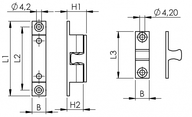 Kugelverschluss, Rastverschluss, Kugelschnäpper, Doppelkugelschnäpper, Schnäpper, Kugelschnapper, Doppelkugelschnapper, Kugelriegel, Kugel-Riegelkug