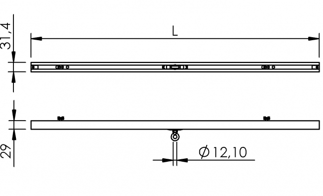 Rollschiene, Abhängung, Balancer, Aufhängung, Laufkatze, Laufschlitten