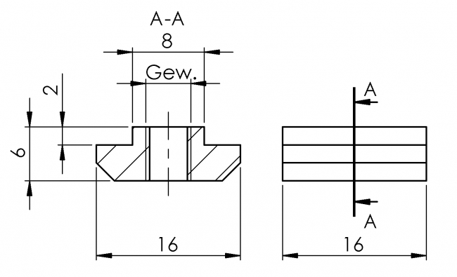 Profiilözubehör, NS, N-Stein, Gewindeplatte, Rhombusstein, Aluprofiltechnik
