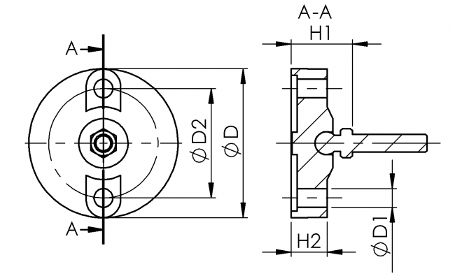 Teller für Gelenkfuß, Stellfuß, Gewindefuß, Tischfuß Stellfuß, Gewindefuß, Fuß, Rund, M12, Kugelkopfgelenk, Gewindespindel, M8, Ständer, Tischfuß, Gestellfuß