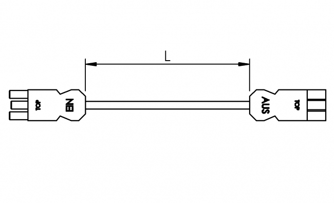 Verbindungsleitung, Stromkabel, Anschlusskabel Stromkabel, Anschlusskabel, Leitung, Stromzufuhr, Anschlusskabel, Kaskadierbar, Wieland