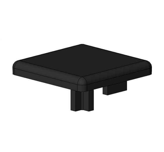 Abdeckkappe Quadrat für Nut 10, Profilzubehör, Aluminiumprofil, Systemprofil Profilzubehör, Aluminiumprofil, Systemprofil, Aluprofil, Maschinenbauprofil, Raster 20, Raster 30, Raster 40, Raster 45, Raster 50, Nut 6, Nut 8, Nut 10