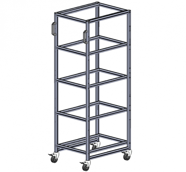 Behälterwagen für KLT einreihig, Systemwagen für Eurobehälter Systemwagen für Eurobehälter, Packaging, Materialbereitstellung, Logistik, Intralogistik, Kommissionierwagen, Supermarktwagen