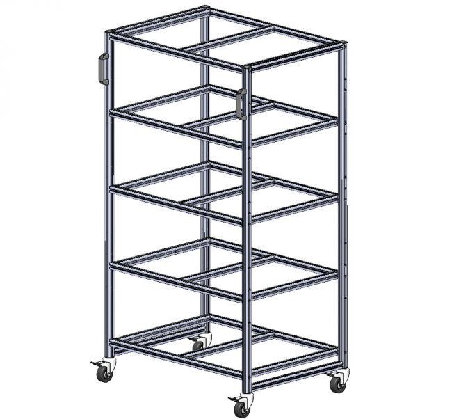 Behälterwagen für KLT zweireihig, Systemwagen für Eurobehälter Systemwagen für Eurobehälter, Packaging, Materialbereitstellung, Logistik, Intralogistik, Kommissionierwagen, Supermarktwagen