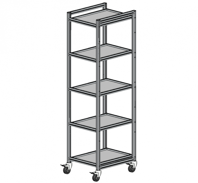 Behälterwagen für Sichtlagerkasten einreihig, Systemwagen für Eurobehälter KLT, Systemwagen für Eurobehälter, Packaging, Materialbereitstellung, Logistik, Intralogistik, Kommissionierwagen, Supermarktwagen