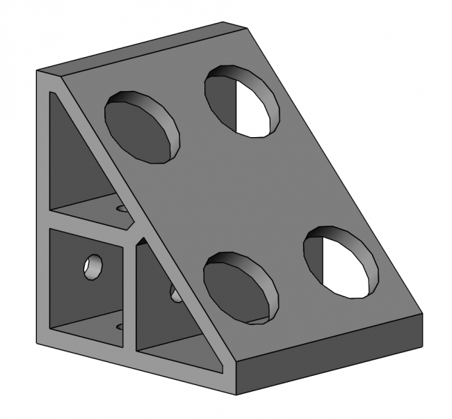 Eckwinkel gezogen Doppelnut, Winkel, Eckwinkel, Winkelverbinder Winkel, Eckwinkel, Winkelverbinder, Gusswinkel, Aluwinkel, Verbinder, Verbindungselement, Knotenelement