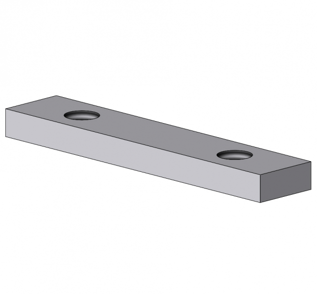 Gewindeplatte 2-Loch, Nutenstein, Platte, Lochplatte Nutenstein, Platte, Lochplatte