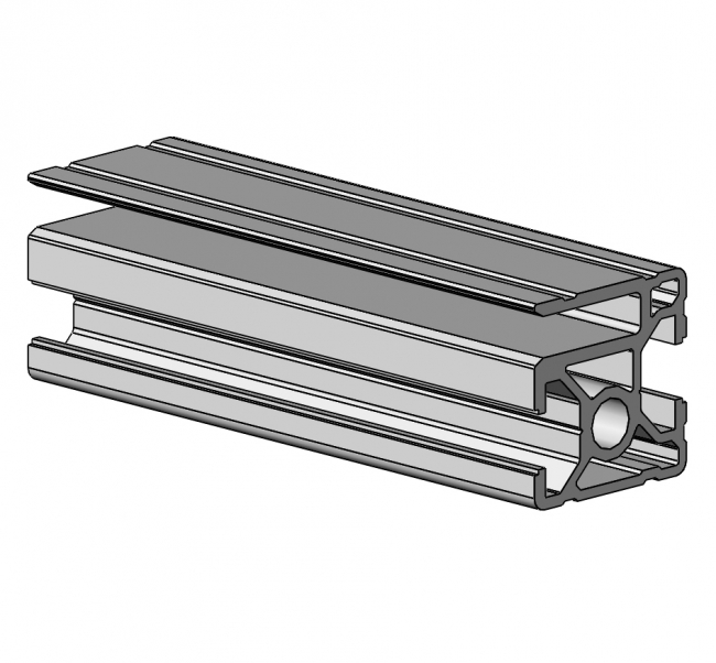 Klemmprofil 1N Nut 8, Einfassprofil, Rahmenprofil, Endprofil, Eckprofil, Aluminiumprofil, Systemprofil, Aluprofil, Maschinenbauprofil, Raster 30, Nut 8