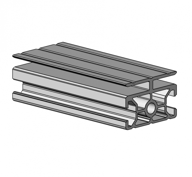 Klemmprofil 2N Nut 8, Einfassprofil, Rahmenprofil, Endprofil, Eckprofil, Aluminiumprofil, Systemprofil, Aluprofil, Maschinenbauprofil, Raster 30, Nut 8