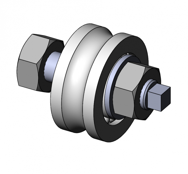 Laufrolle exzentrischer Zapfen, Lineartechnik, Schlitten, Linearrollen Lineareinheit, Lineartechnik, Schlitten, Linearrollen, Linearschlitten, Gleitschiene, Rollschiene, Lastschlitten