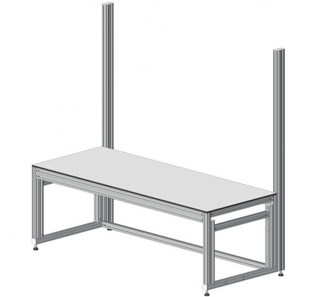 Premium-Arbeitsplatz höheneinstellbar, Werkbank, Montageplatz, Logistikarbeitsplatz