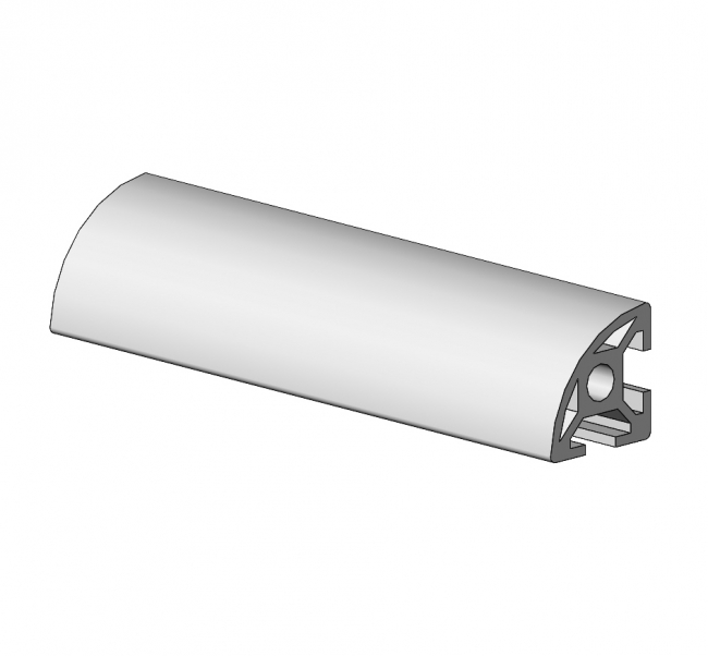 Profil 20 x 20 Radius, Aluminiumprofil, Systemprofil, Maschinenbauprofil Profil 20 x 20 Radius, Profil 20, Profil, Grundprofil, Radius