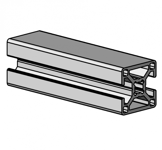 Profil 30 x 30 2N-180 Grad, Profil 30, Profil, Grundprofil, Aluminiumprofil, Systemprofil, Aluprofil, Maschinenbauprofil, Raster 30, Nut 8, Aluprofiltechnik