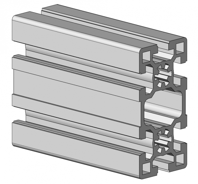 Profil 45 x 90, Profil 45, Profil, Grundprofil, Aluminiumprofil, Systemprofil, Aluprofil, Maschinenbauprofil, Raster 45, Nut 10, Aluprofiltechnik